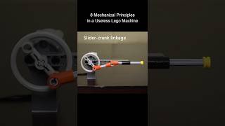 8 mechanical principles in a useless Lego machine (back side) #shorts