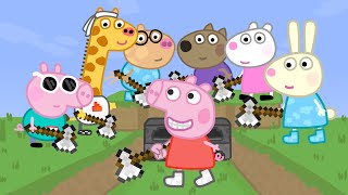 Minecraft Speedrunner Peppa vs 6 Hunters Animation