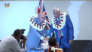Prime Minister Hon. Sititveni Rabuka launches the Fiji's National Security Strategy