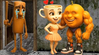 Ballerina Cappuccina Sad Love Story with Tung Tung Sahur in Granny House! New Animation