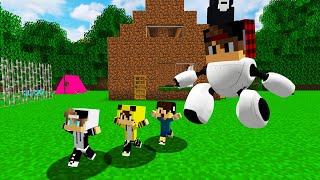 ماين كرافت لكن تحولت روبوت آلي وهجمت على جيجي وعبوسي وكعبول 😱😨 #فلم_ماين_كرافت