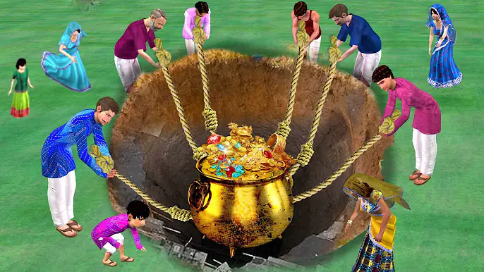 जादुई सुनहरा बर्तन Magical Well Golden Pots Comedy Video Hindi  Comedy Video