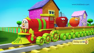हम्प्टी ट्रैन और उसके फल दोस्तों से मिलिए | Humpty the Train on a Fruits Ride | Kiddiestv Hindi