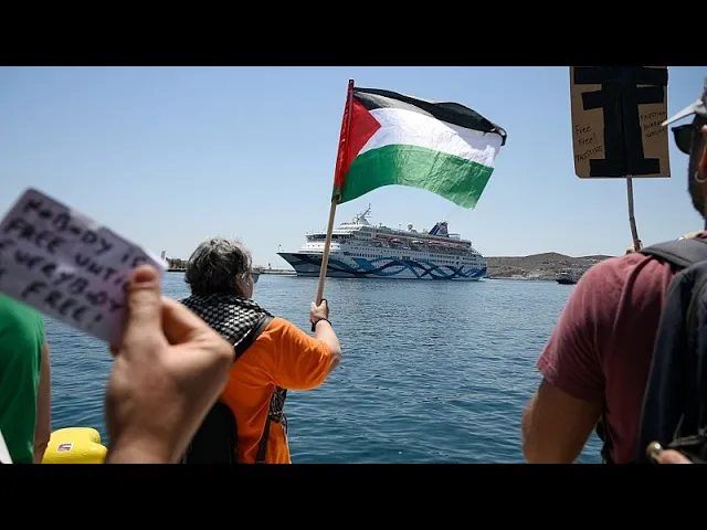 Israeli cruise ship skips Greek Island after pro-Palestinian protest