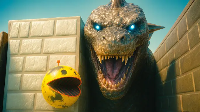 🤩Robot Pacman Vs 🐲Godzilla