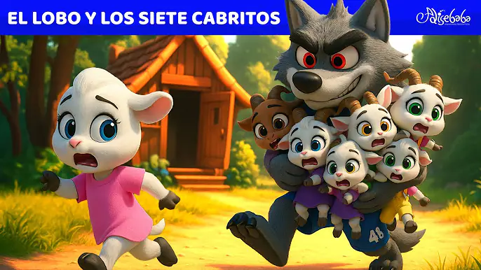 El Lobo Feroz y los Siete Cabritos 🐺🎉 Cuentos infantiles para dormir en Español