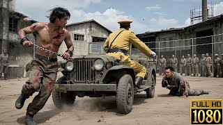 젊은이는 차에 끌려 목숨이 위태로운 지경에 처했습니다. 그는 최전선에서 일본군과 싸웠습니다.