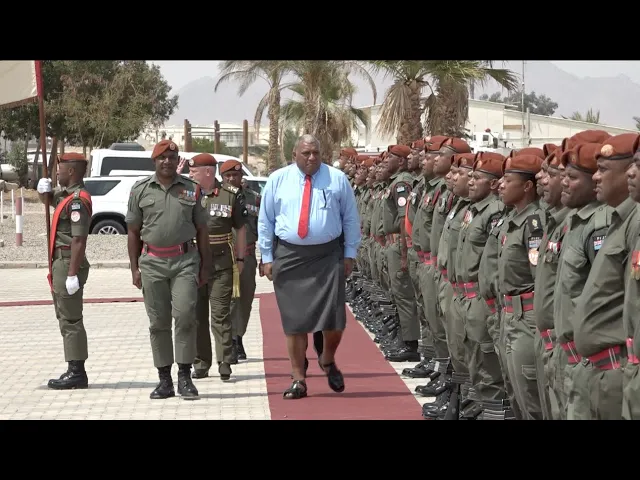 Fijian President accorded a guard of honor at the MFO South Camp, Sinai, Egypt