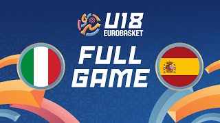 Semi-Finals | Italy v Spain | Full Basketball Game | FIBA U18 EuroBasket 2025