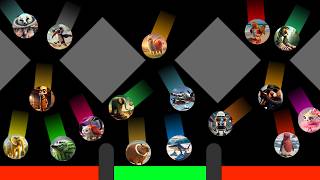 ALL 53 Italian Brainrots Marble Race in Algodoo