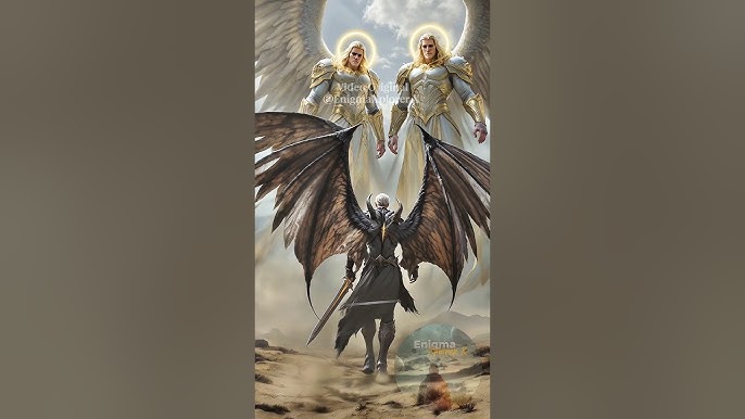 El Demonio Que Se Atrevió a Enfrentar a los Dos Ángeles Más Poderosos de Dios. #dios #biblia #shorts