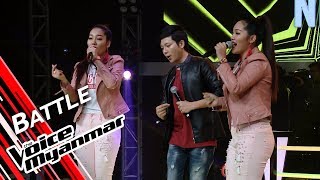Hpong Hpong VS Twins Star: ဦးဘညြန္႔ရဲ႕ခ်စ္ဒုကၡ/ၾကာပါတယ္ကြာ | Battle - The Voice Myanmar 2019