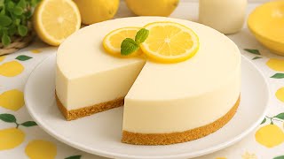 Tarta de limón y yogur SIN HORNO fácil y rápida