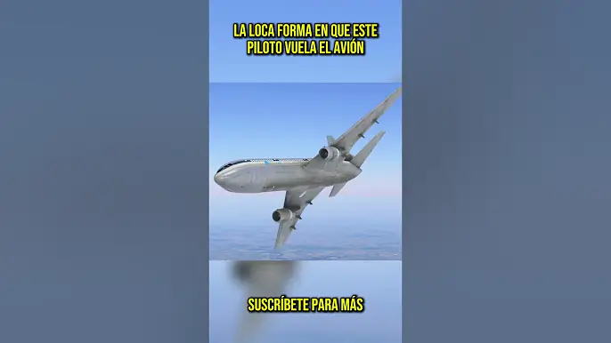 😲 La loca forma en que este piloto vuela el avión #shorts