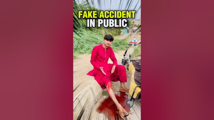 Acted Fake accident prank in public😱 #minivlog #shorts