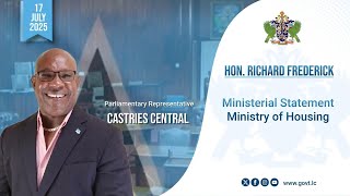 Hon. Richard Frederick Presents a Ministerial Statement
