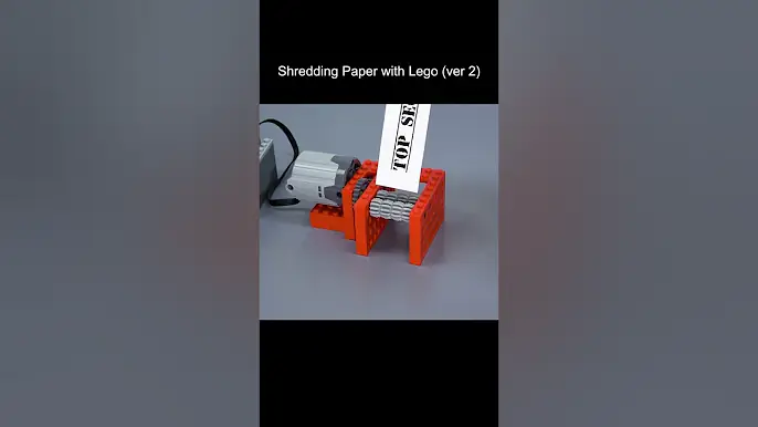 Shredding paper with Lego (ver 2) #shorts