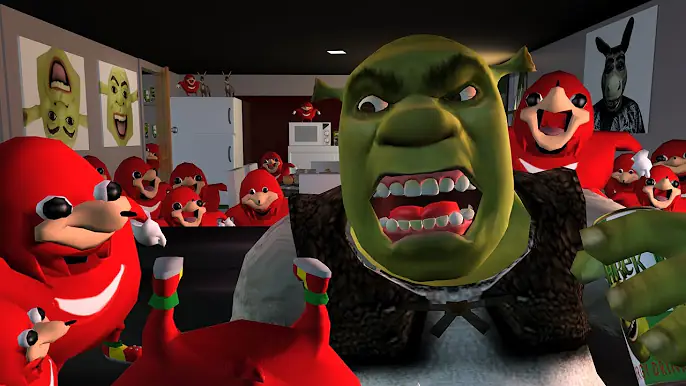 Shrek will show you da wae to hell - Shrek VS Ugandan Knuckles