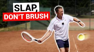 How to Hit Topspin In Tennis with Power (Without Brushing Up)