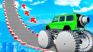 СМОЖЕТ ЛИ ЧИТЕРСКИЙ СПОРТКАР ПРОЕХАТЬ ПО СТУПЕНЬКАМ ЛЕСТНИЦЫ В ГТА 5! ЭКСПЕРИМЕНТ GTA 5 ОНЛАЙН