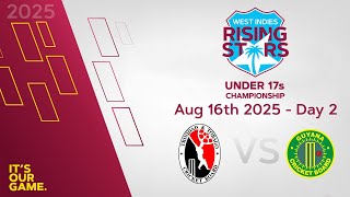 🔴 LIVE Trinidad & Tobago v Guyana | Day 2 | CWI Men’s Under 17 2-Day Championships 2025