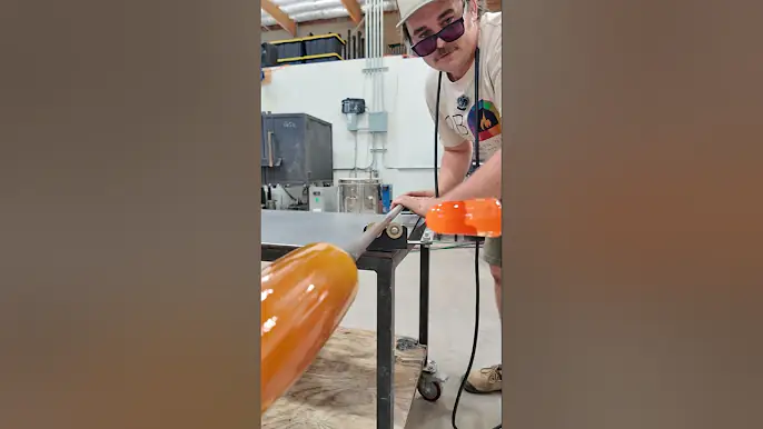 What Happens When You Wrap a Pumpkin in Black Glass #pumpkinheads #glassblowing #satisfying