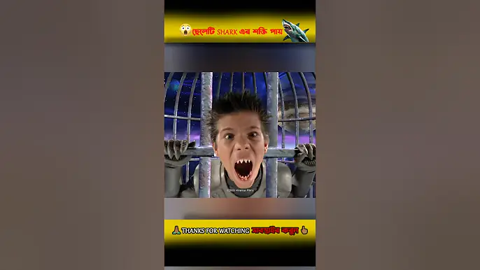 The boy gets the power of Sharks The adventures of sharkboy movie explained #shorts