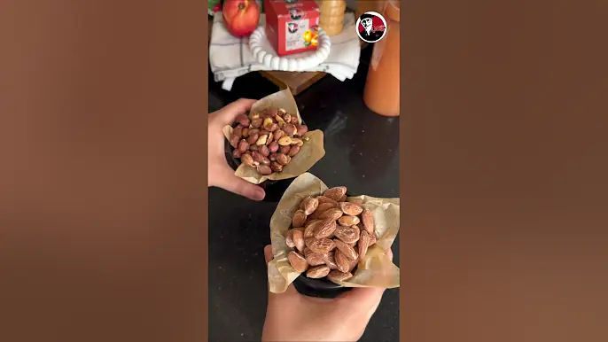 ماتزيدوش تشرو المكسرات المالحة من برا ، بدون زيت ديروهم في المنزل مع الذ شاي مثلج بالخوخ #like