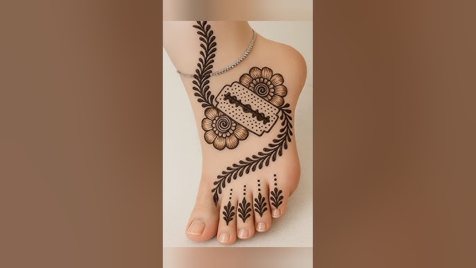 رشمة خفيفة على رجلين #henna #hennatatto #mehndi #youtubeshorts #ytshorts #youtube #youtuber #henna