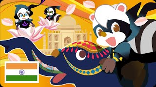 Baby Nin Nin India -Jake Ohama┃#babyninnin┃Ninja Skunks ┃Ninja Song┃Taj Mahal┃cartoon