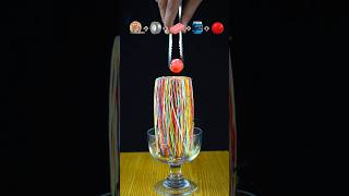 red hot balls vs rubber band + silwer duck tape + soap + hair gel what will happend next ?  #asmr