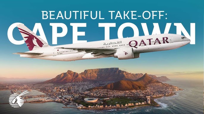 Beautiful take-off from Cape Town, South Africa (4K)