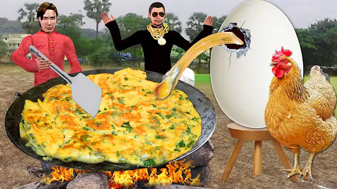 विशाल मुर्गा अंडा आमलेट Giant Egg Omelet Comedy Video   Hindi  Funny Comedy Video