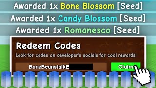 Testing ALL NEW CODES for BEANSTALK UPDATE In Grow a Garden (FREE BONE BLOSSOM?!!)