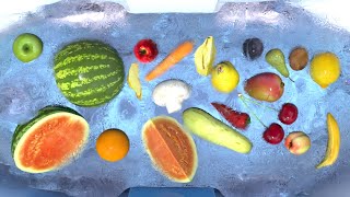 Μαθαίνουμε τα φρούτα και τα λαχανικά | Φρούτα που πέφτουν στην πισίνα