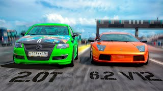 Passat vs Lamborghini. Унижение века!