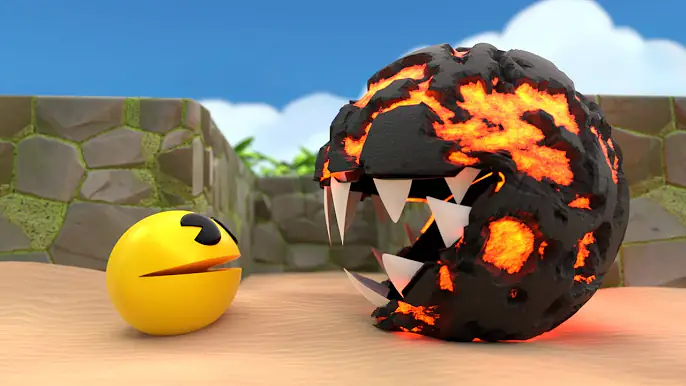 😅Pacman Vs 💥Tropical Lava Monster 🌋🏝️