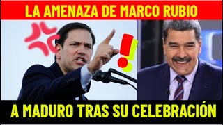 루비오는 마두로의 축하 의혹에 대해 다음과 같이 반응했습니다. 그들은 무슨 일이 일어날지 모릅니다.