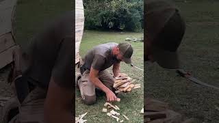 Building My First Cabin - Part1#bushcraft #outdoor #survival #build #survival #craftingvisionar