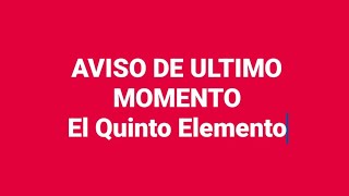 AVISO DE ULTIMO MOMENTO #aviso #ultimomomento