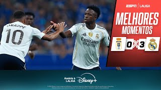 VINI JR E MBAPPÉ BRILHAM, E REAL MADRID VENCE O OVIEDO EM LALIGA | Melhores Momentos