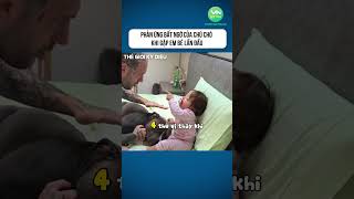 Phản ứng bất ngờ của chú chó khi gặp em bé lần đầu #shorts #khamphathegioikydieu