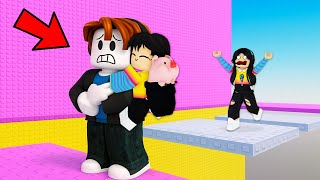 MI HERMANITA ME TROLEA en la TORRE TROLL DE ABRAZOS 😡 en roblox | paolazgames