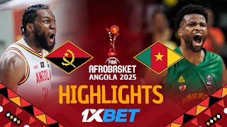 Angola 🇦🇴 vs Cameroon 🇨🇲 | Semi-Finals | 1XBET Highlights | #AfroBasket 2025