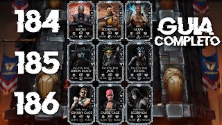 Guia completo | Como passar as Lutas 184, 185 e 186 da Torre Vought | MK Mobile 6.3