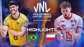 Brazil 🇧🇷 vs. Poland 🇵🇱 - Semi-Final | Highlights | Men's VNL 2025