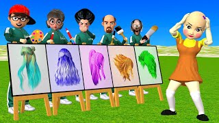 Scary Teacher 3D vs Squid Game Draw Hair Squid Girl Beautiful or Error Challenge Challenge Who Boss