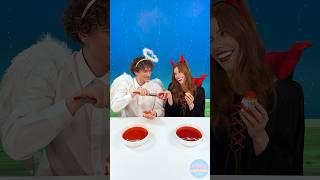 Anjo vs Demônio! 😇😈 Algodão-doce, jogos e muito mais! 🍭🎮🎉