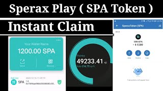 Sperax Play Coin | Sperax Play Withdrawal | SPA Token Airdrop 2 Sperax Play Price