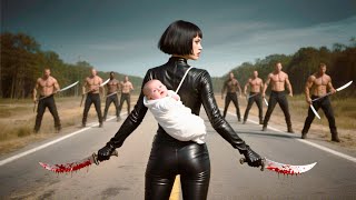 아이를 둔 허약한 여성이 괴롭힘을 당하지만, 뛰어난 쿵푸 기술로 그들을 물리칩니다!